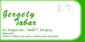 gergely tabar business card